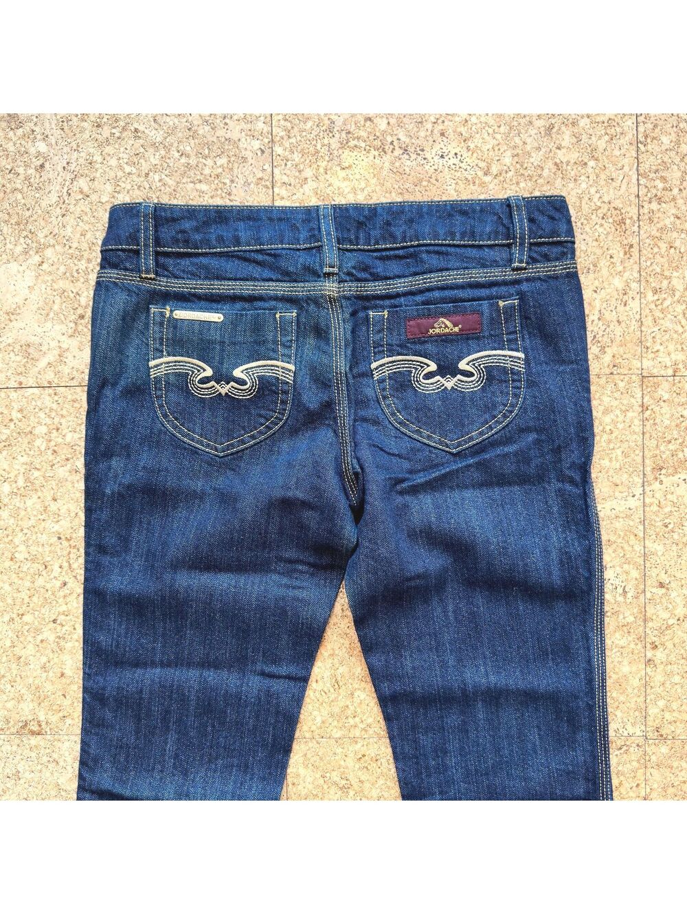 Vtg Jordache Bootcut Jeans Size 27/4 Dark Wash Horsehead Pocket Low Rise Stretch